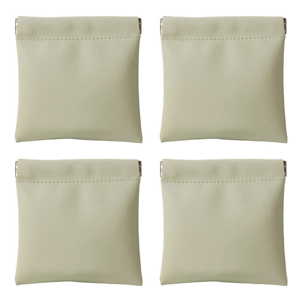 Green Pocket Cosmetic Bag,Snap Closure Organizer-Tender
