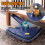 360 Degree Rotatable Adjustable Cleaning Mop, Extendable Triangle Mop, Telescopic Spin Mop, QuickDry HandTwist, Blue 2