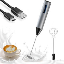 Espumador de leite profissional, batedor de aço inoxidável recarregável, misturador para espuma de leite, ideal para café, matcha, cappuccino e