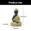 Figurine de bouddha doré méditative, Sculpture bouddhiste en 3
