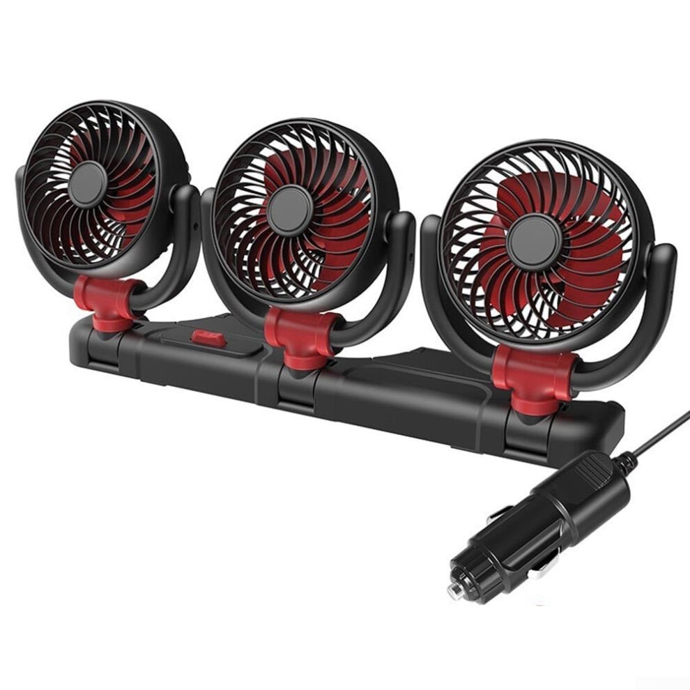 3 Head Car Cooling Fan 24V Usb Powered With Dual Speed And 360 Rotation For Trucks Suvs Boats 9105992743025