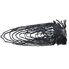 Haltbarkeit Pailletten Epaulet Quasten Kette-Schwarz