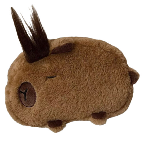Hübsches Capybaras-Plüsch-Federmäppchen mit weichem-Kaffeefarbe