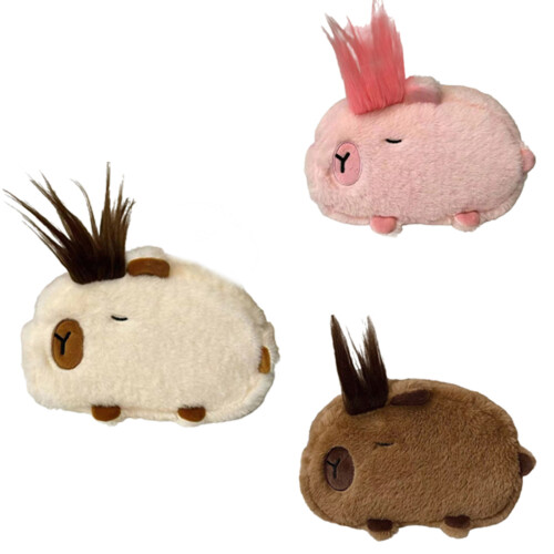 Hübsches Capybaras-Plüsch-Federmäppchen mit weichem-Kaffeefarbe 1