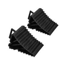 Universal Truck Car Tyre Wheel Chock NonSlip Triangle Base With Pull Handle 2Piece Set