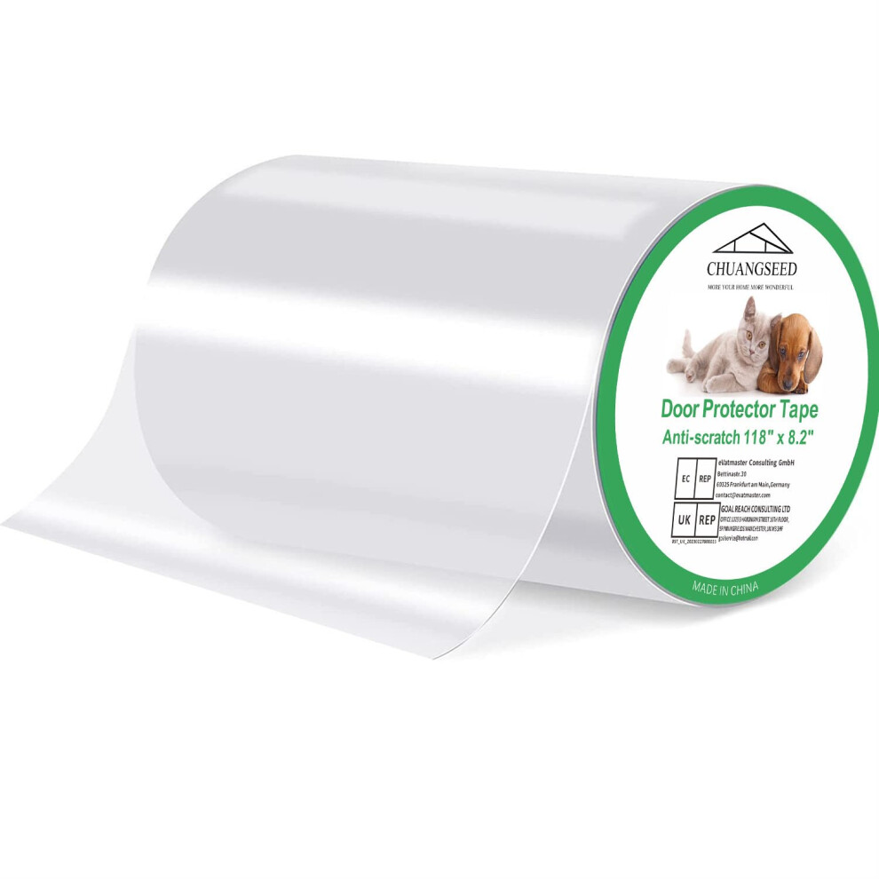 Door Protector From Dog Scratching 21Cm X 3M Clear Selfadhesive Antiscratch Tape, Heavyduty Cat And Dog Door Guard 9067246238063