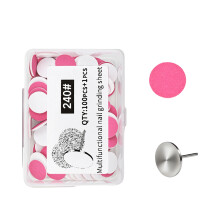 100pcs Nail Care Sanding Pads UFO Design-Pink 15mm240