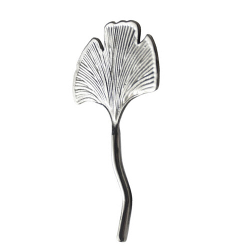 Stainless Steel Ginkgos Leaf Chopstick Rest Fork Shelf-Silver