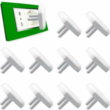 Sikre stikkontaktbeskyttere, stikkontaktdæksler ideelle til børnesikkerhed, beskytter mod elektrisk stød i dit hjem eller kontor (10 stk.)