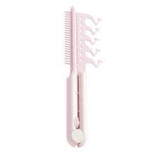 Funktions-Haarstyling-Bürste aus ABS-Kunststoff, V-Design,-Rosa