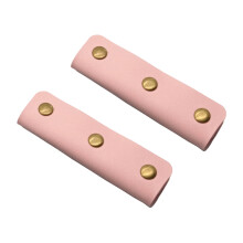1 Pair Practical Leather Strap Enhancing Bag Handle For-Pink