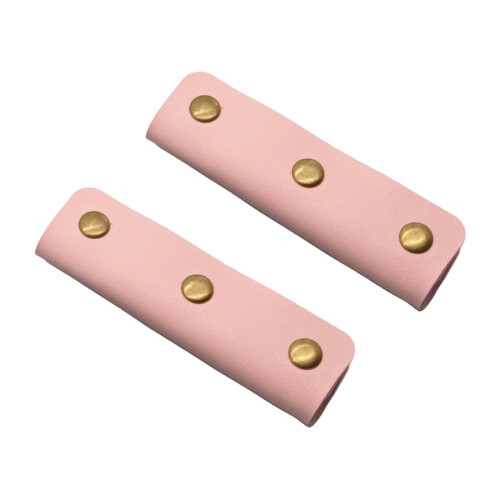 1 Pair Practical Leather Strap Enhancing Bag Handle For-Pink