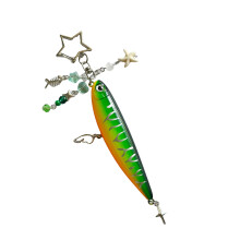 Realistic Fish Accessory Fashionable Keychain Plastic-Green