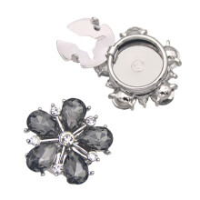 Refined Crystal Shirt Cufflinks Sturdy Alloy Jewelry For-Gray