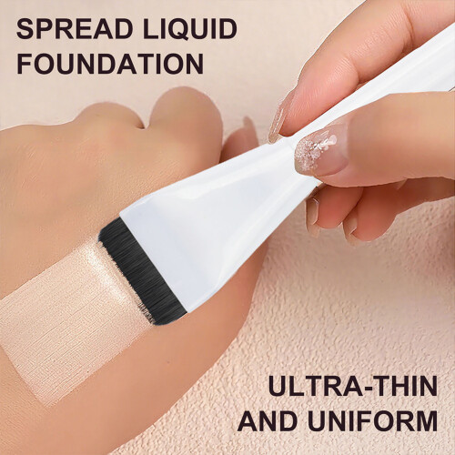 Slimly Profile Flat Cosmetic Brush For Effortless-White 1
