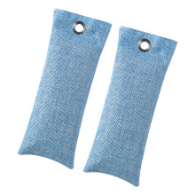 Two Charcoal Based Shoe Deodorant Bags Non Toxic Solution-Blue