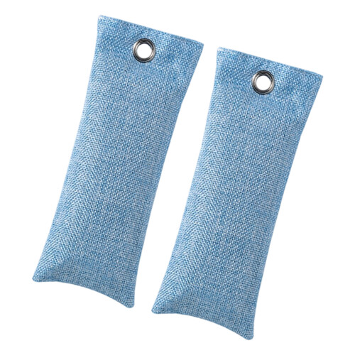 Two Charcoal Based Shoe Deodorant Bags Non Toxic Solution-Blue