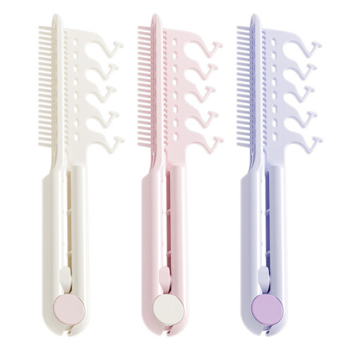 Funktions-Haarstyling-Bürste aus ABS-Kunststoff, V-Design,-Rosa 1