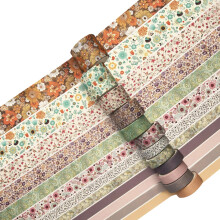 Dekoratives Klebeband, farbenfrohes Washi-Tape-Set mit Blumenmuster für kreatives Journaling und DIY-Bastelarbeiten, hochwertiges, ungiftiges