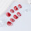 24PCS Glittering Artificial Nail Red Snowflake Holiday Designs 7