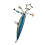 Practical Fish Charm Keychain Fashion Key Ornament Plastic-Blue 1