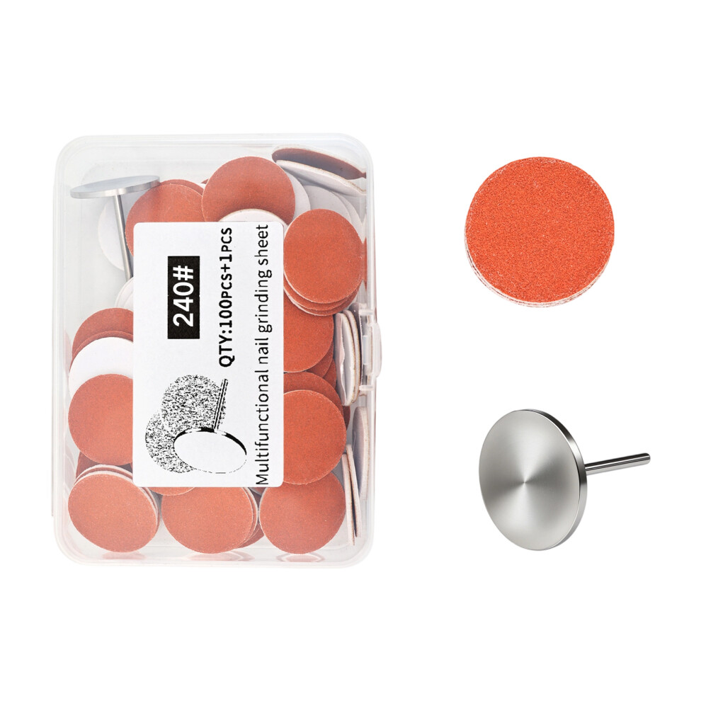 Boxed UFO Shape Nail Files 100pcs Professional-Orange 20mm240