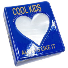 Cartoon-Fotoalbum, 7,6 cm, 64-blaues Liebesherz 64 Seiten