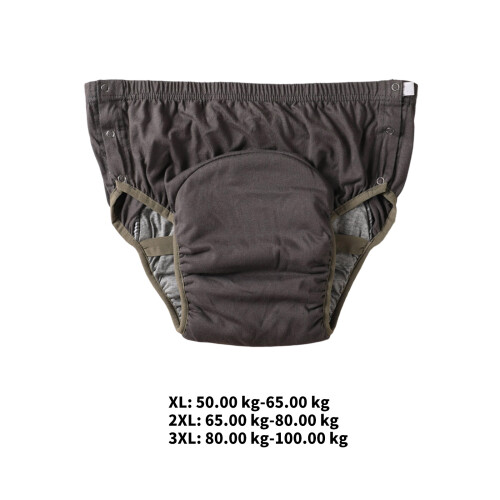 Seamless Bladder Leak Underwear Breathable Fabric-grey 3XL 1