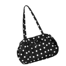 Trendige Dot-Handtasche, geräumige Schultertasche aus-Schwarz