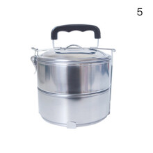 Fiambrera de acero inoxidable, ecológica, a prueba de fugas, con cierre de seguridad. Planificador de comidas de acero de alta calidad para un