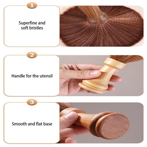 Professional Barbershop Brush With Wood Handle For Precise-2 2