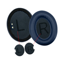 Earpads Covers Leather Durability Ear Cushions For QC25-Blue