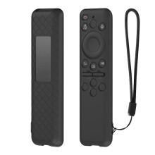 Étui de télécommande en Silicone au toucher doux, housse-Noir