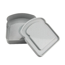 Sandwichbeholder for matbokser, gjenbrukbare sandwichbeholdere med lokk, mikrobølgeovnsikker plastboks formet som toastboks, BPA-fri og tåler
