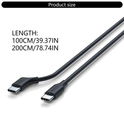 Flexible USB 3.2 Type C Data Cable 65W Power Delivery-2m 2