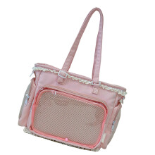 Elegante Tasche aus durchsichtigem Polyamid in süßen,-Rosa