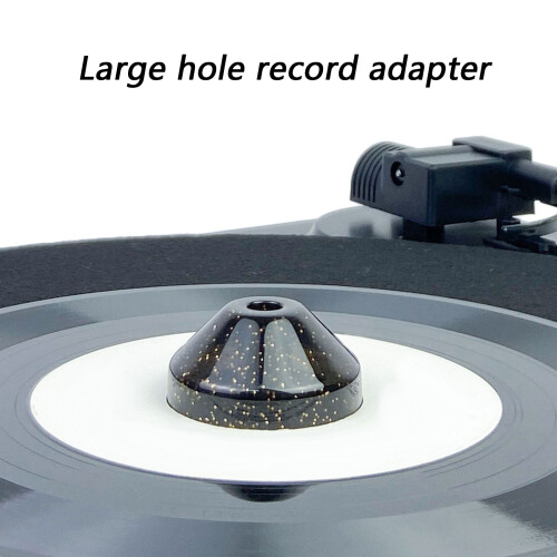 Vibration Reducing LP45 Record Adapter Secure Locking-Black 2