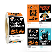 Adesivi motivazionali per bambini, adesivi di Halloween facili da usare con motivo a tema Halloween, 300 pezzi di etichette decorative autoadesive