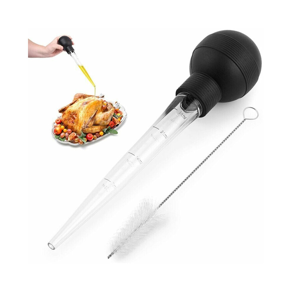 Stainless Steel Turkey Baster, Fda Food Grade Meat Injector With Ergonomic Non-Slip Bulb Head, Heat Resistant To 248F, Easy Cleaning Dishwasher 9155353292624