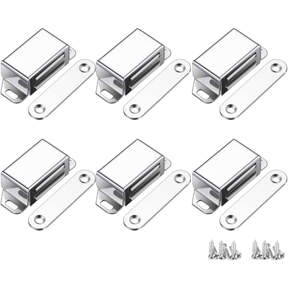 Stainless Steel Door Catch, Magnetic Door Catch Design 30Lbs Heavy Duty Magnetic Cabinet Closure For Kitchen Wardrobe Cupboard Closet Furniture, Mirro 9198585863651