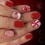 Festive Press On Nail Set 24Pieces Christmas Snowflake Glitters 1