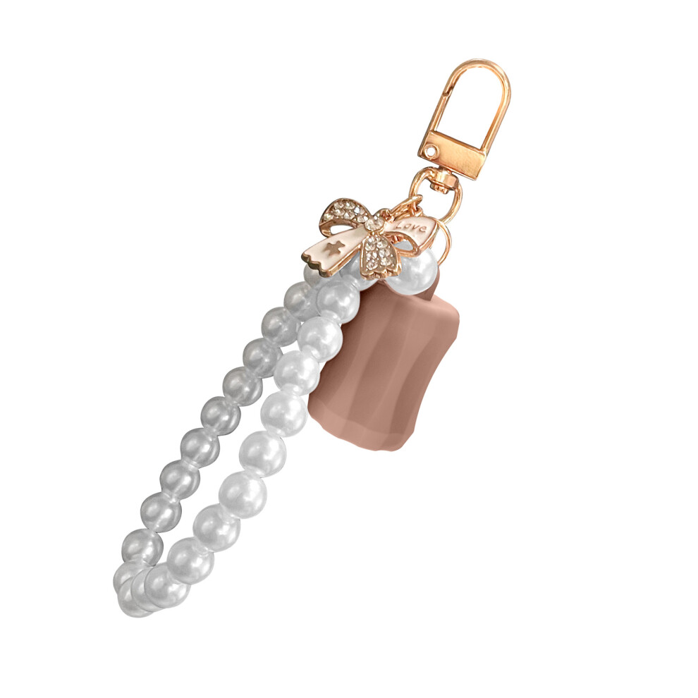 Light weight Lip Balm Keychain Waterproof Silicone-Coffee color