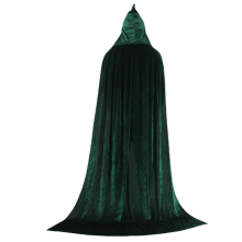 Hettekappe til Halloween, fløyelskappe med mystisk utseende, cosplay-kostymetilbehør for unisex voksne gotiske arrangementer, lang fløyelskappe