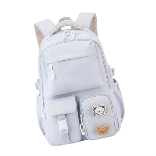 Trendiger, ästhetischer College-Rucksack, wasserabweisendes-Blau