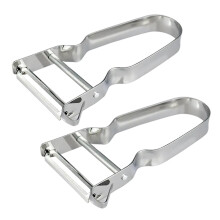 Solution d'épluchage professionnelle, éplucheur pour pommes, carottes et poires avec lame rotative en acier inoxydable à bord dentelé pour une