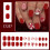 Festive Press On Nail Set 24Pieces Christmas Snowflake Glitters 2