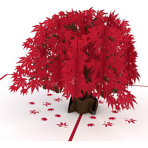 Κάρτα Cherry Blossom3D Pop-Up, Οικολογική Τέχνη από Χαρτί, Ρομαντική Χαιρετισμός για το