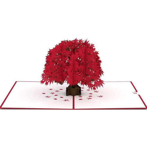 Κάρτα Cherry Blossom3D Pop-Up, Οικολογική Τέχνη από Χαρτί, Ρομαντική Χαιρετισμός για το 1