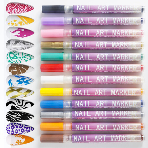 12-teilige Nail-Art-Stift-Kollektion mit