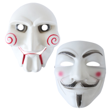 Mască Guy Fawkes din plastic durabil, potrivită pentru festivaluri de Halloween și evenimente costumate, mască de petrecere pentru cosplay de